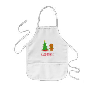 Personalized Christmas Kids Baking Apron with Name Kinder Schort