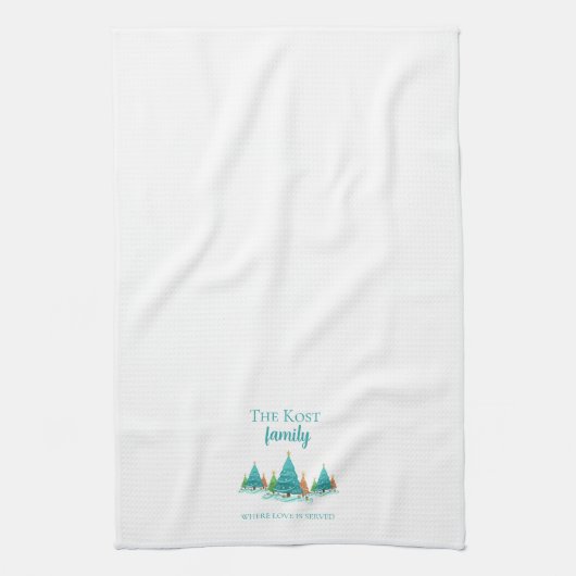 Personalized Christmas Kitchen Towels Theedoek (Verticaal)