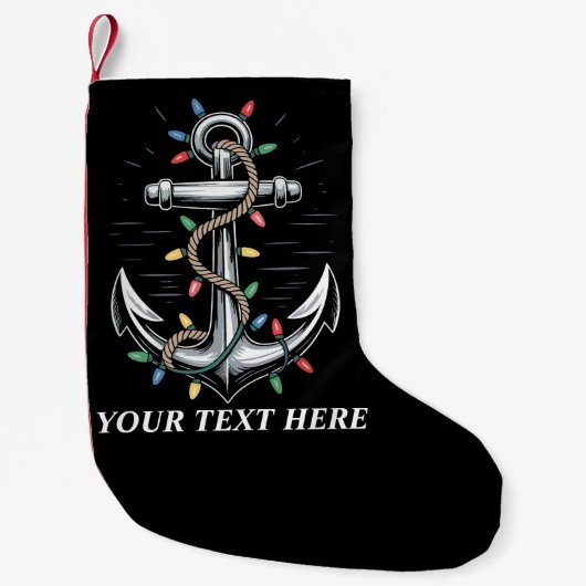 Personalized Christmas Lights Boating Sailing  Kleine Kerstsok (Voorkant)