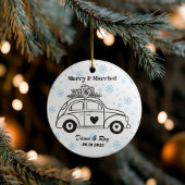 Personalized Christmas Married Ornament, Custom  Keramisch Ornament