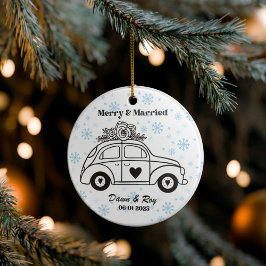 Personalized Christmas Married Ornament, Custom  Keramisch Ornament