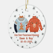 Personalized Christmas Married Ornament, Custom  Keramisch Ornament (Links)