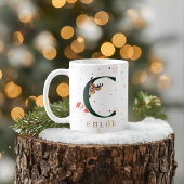 Personalized Christmas Monogram C Mug
