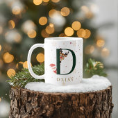 Personalized Christmas Monogram D Mug