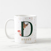 Personalized Christmas Monogram D Mug Koffiemok (Links)