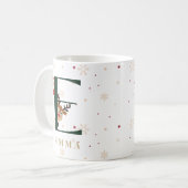 Personalized Christmas Monogram E Mug (Devant gauche)