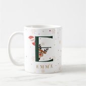 Personalized Christmas Monogram E Mug Koffiemok (Links)