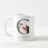 Personalized Christmas Monogram G Mug Koffiemok (Links)