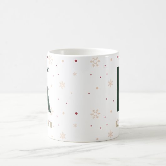 Personalized Christmas Monogram K Mug (Centre)