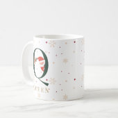 Personalized Christmas Monogram Q Mug Koffiemok (Voorkant links)