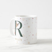 Personalized Christmas Monogram R Mug (Devant gauche)