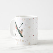 Personalized Christmas Monogram X Mug (Devant gauche)