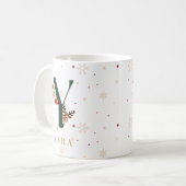 Personalized Christmas Monogram Y Mug Koffiemok (Voorkant links)
