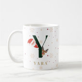Personalized Christmas Monogram Y Mug Koffiemok (Links)