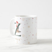 Personalized Christmas Monogram Z Mug (Devant gauche)