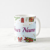 Personalized Christmas Mug – Add Your Name (Devant droit)