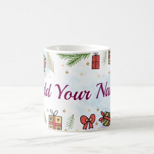 Personalized Christmas Mug – Add Your Name  (Centre)