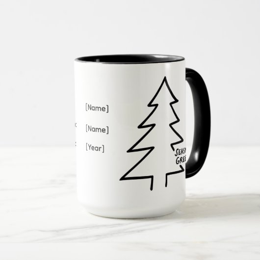 Personalized Christmas Mug – Season’s Greetings Mok (Voorkant rechts)