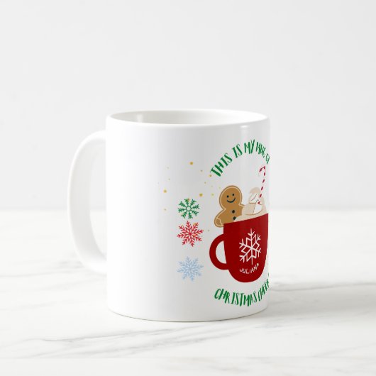 Personalized Christmas Mug | This Is My Mug of Chr Koffiemok (Voorkant links)