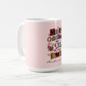 Personalized christmas mugs red simple modern (Devant gauche)