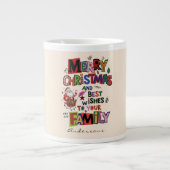 Personalized  christmas mugs red simple modern  extra grote beker (Voorkant)