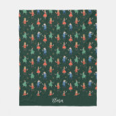 Personalized Christmas Nutcracker Cocktail Fleece Deken (Voorkant)