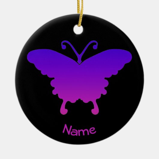 Personalized Christmas Ornament Butterfly Cool (Voorkant)