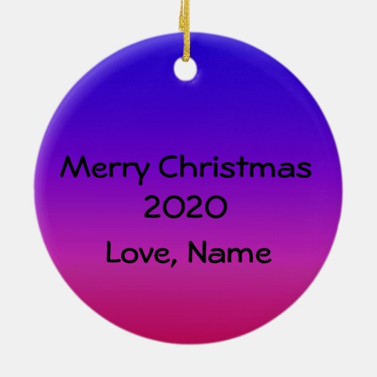 Personalized Christmas Ornament Butterfly Cool (Achterkant)