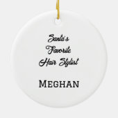 Personalized Christmas Ornament for Hairdresser (Achterkant)