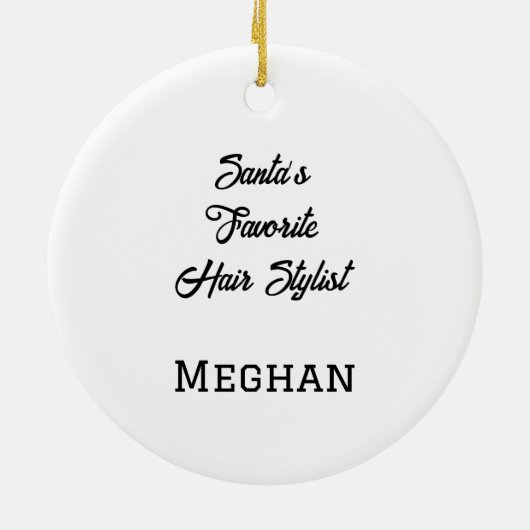 Personalized Christmas Ornament for Hairdresser (Achterkant)