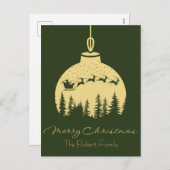 Personalized Christmas ornaments design post card Feestdagenkaart (Voorkant / Achterkant)