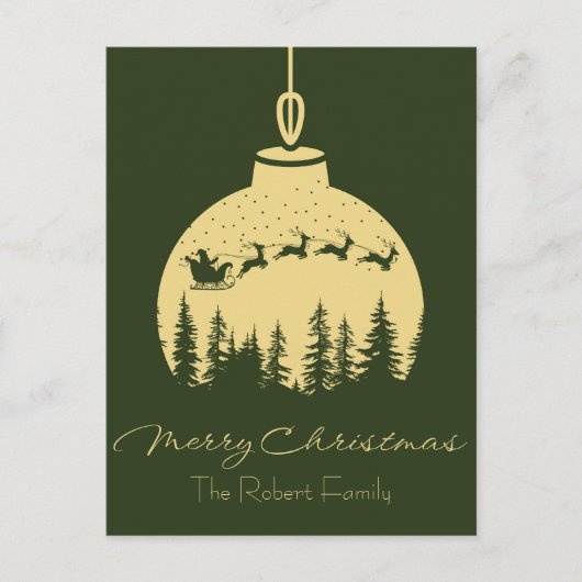 Personalized Christmas ornaments design post card Feestdagenkaart (Voorkant)