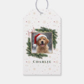 Personalized Christmas Pet Photo – Holiday  Cadeaulabel (Achterkant)