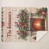 Personalized Christmas Sherpa Deken (Voorkant (horizontaal))