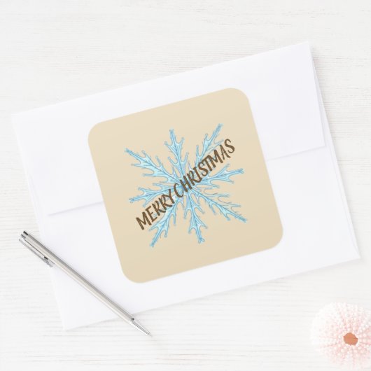 Personalized Christmas Snowflake Stickers – Labels (Enveloppe)