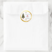 Personalized Christmas Sticker with Name & Wishes (Sac)