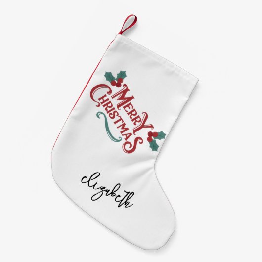 Personalized Christmas Stocking|Custom Decoration Kleine Kerstsok (Voorkant (Hangend))
