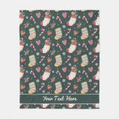 Personalized Christmas Stockings Fleece Blanket (Voorkant)