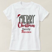 Personalized Christmas T-shirt with family name (Design voorkant)