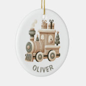 Personalized Christmas Train for Kids Keramisch Ornament (Rechts)