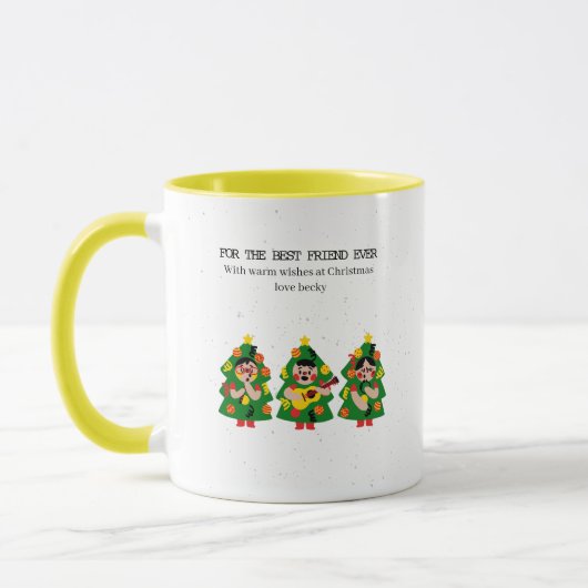 Personalized Christmas Tree  "Best Friend Ever"  Mok (Links)