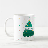 Personalized Christmas Tree Name Mug (Gauche)