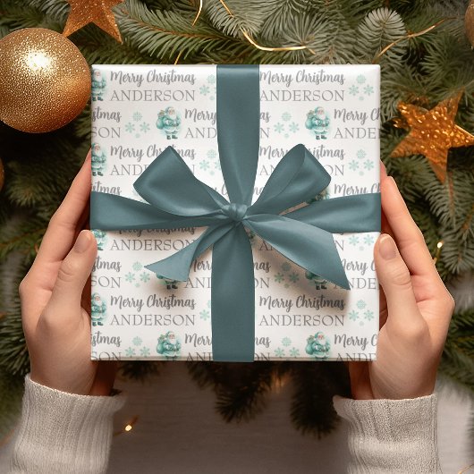 Personalized Christmas Wrapping Paper Cadeaupapier