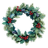 Personalized Christmas wreath bag for festive gift Medium Cadeauzakje