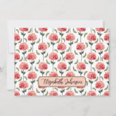 Personalized Chrysanthemum Botanical Note Card Notitiekaartje (Voorkant)