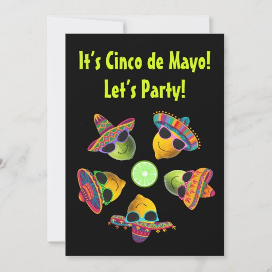 Personalized Cinco de Mayo Funny Lemon Lime Kaart (Voorkant)