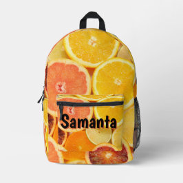Personalized Citrus Backpack | Fresh Fruits Kids Bedrukte Rugzak