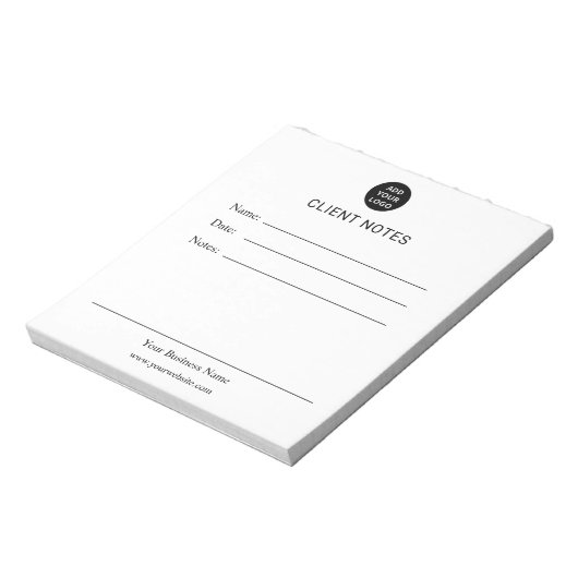 Personalized Client Notes Notepad Notitieblok (Gedraaid)