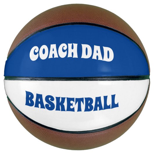 Personalized Coach Dad Basketball Basketbal (Voorkant)