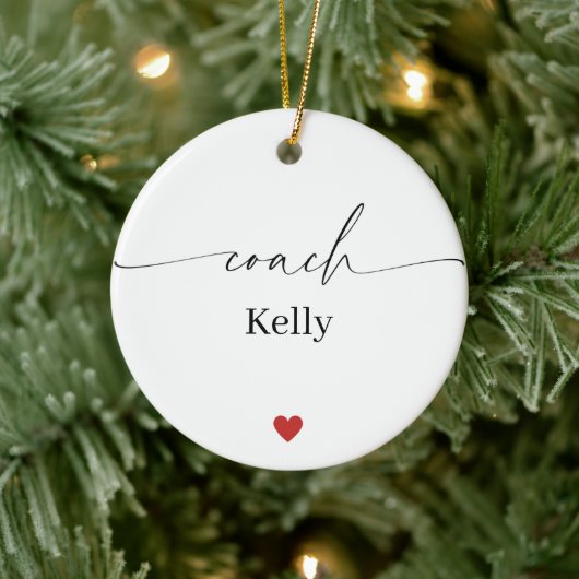 Personalized Coach Ornament • Name & Message (Boom)
